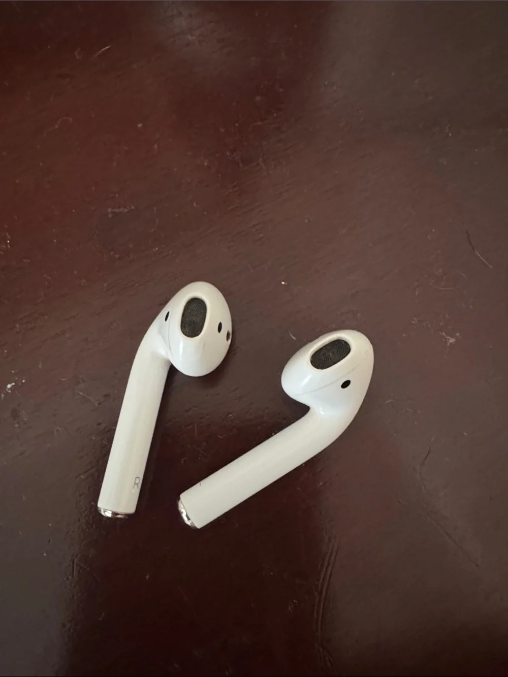 Apple AirPods 1st Generation + Pink Lightning Charging Cable with Cow Print Case